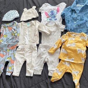 Disney stitch and colorful sets bundle baby 0-3months